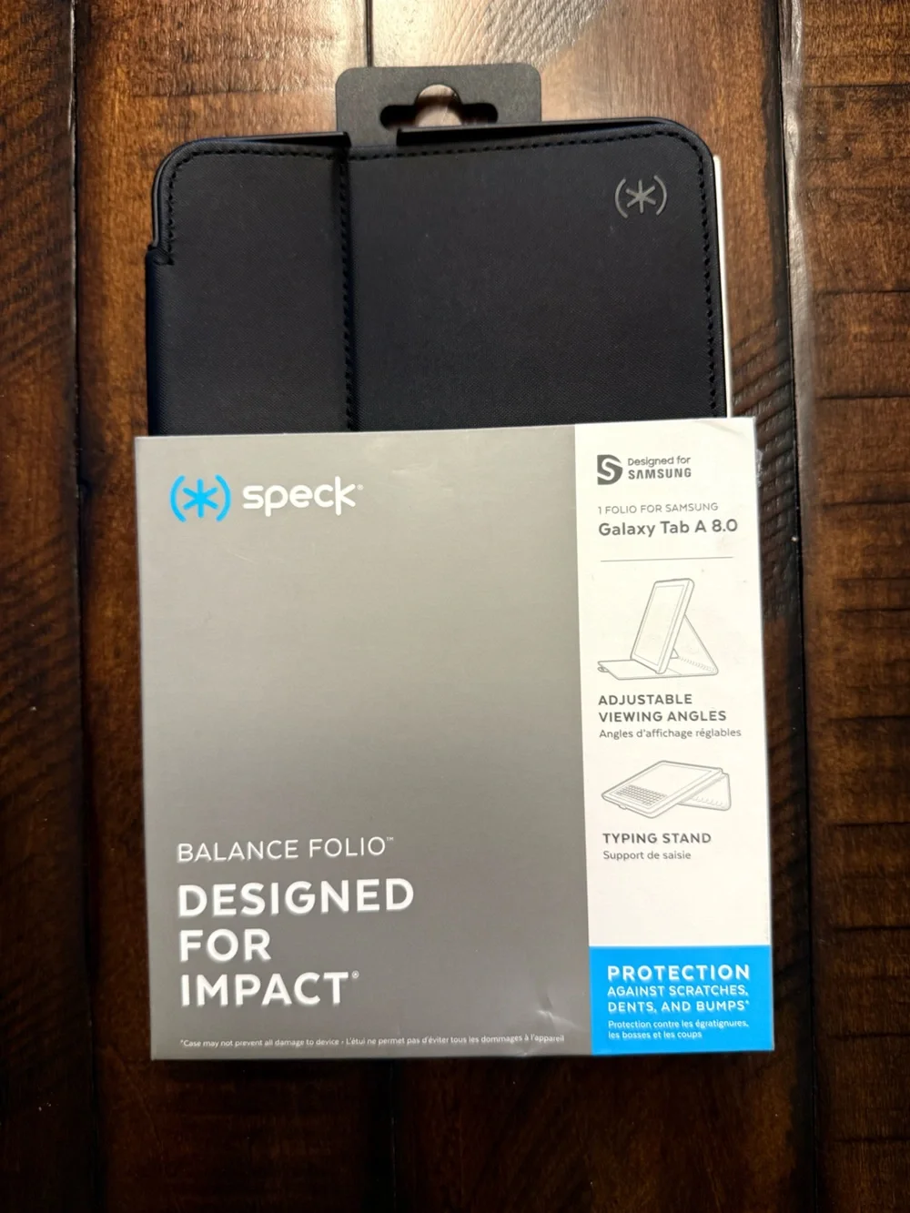 New open box SPECK balance folio Samsung GALAXY TAB A 8.0 CASE color black